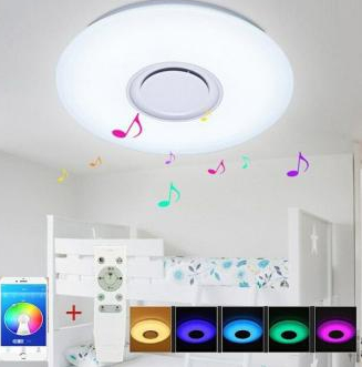 APLICA LED DIMABILA RGB CU DIFUZOR BLUETOOTH SI TELECOMANDA 24W 