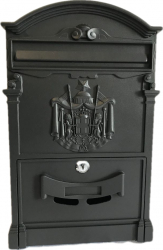 Cutie postala RUSTICA antracit negru 410 x 260 x 90 mm 