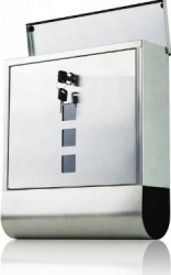 Cutie postala SET Victory Inox 305x335x96mm cu suport ziare