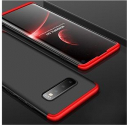 Husa Samsung Galaxy S10 Plus Elegance Luxury 360 and deg 3in1 Negru-Rosu
