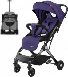 Carucior Copii Tip sport cu pozitie de somn Troller Transport pe avion Tehnologia inovatoarea One-Hand Folding Greutate 5 kg albastru