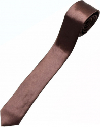 Cravata cu aspect matasos maro 155 x 5 cm Vivo 