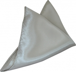 Batista de buzunar pentru sacou cu aspect matasos 21 x 21 cm Silver Grey