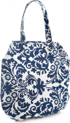 Geanta pentru plaja cu flori alb-albastru BB820 46 x 47 cm Vivo 