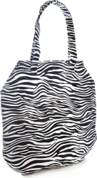 Geanta pentru plaja cu flori alb-negru BB820 46 x 47 cm Vivo 