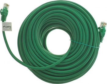 Cablu UTP Lanberg PCU5-10CC-3000-G-DC cat.5e mufat 2xRJ45 lungime 30m AWG 26 100 MHz de legatura retea ethernet verde 