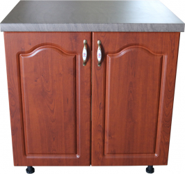 Masca pentru chiuveta cu 2 usi 80 cm Zebra Wenge/MDF Cedru Mustata cu blat Beton 80 x 85 x 60 