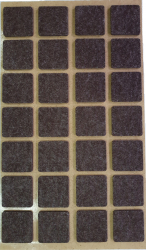 Protectie pasla autoadeziva pentru pardoseala dreptunghiulara 20 x 20 mm maro set 28 buc