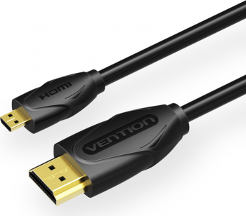 Cablu Micro HDMI la HDMI Full HD 1080P si 3D Placat cu aur 1 metru Vention