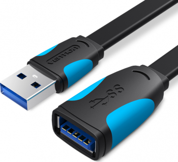 Cablul de extensie plat USB 3.0 Mama -USB 3.0 Tata 2 metrI Vention