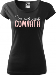 Tricou personalizat femei Cea mai buna Cumnata Greenfish Negru L 