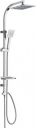 Coloana de dus Quadrat-Classic cu teava inox 304 crom para dus fix si mobila din abs cromat+savoniera 