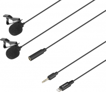 Lavaliera dual-mic Boya pentru iPhone si alte dispozitive Apple