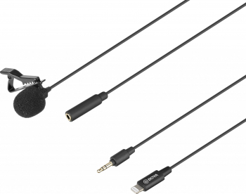 Microfon tip lavaliera Boya pentru iPhone si alte dispozitive Apple