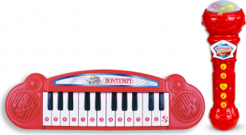 Miniorga Rosie Electronica Bontempi cu Microfon Karaoke cu 24 de clape 