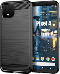 Husa de protectie BIBILEL cu insertii carbon pentru Google Pixel 4 protectie spate bumper capac de protectie Negru BBL1444 