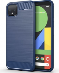 Husa de protectie BIBILEL cu insertii carbon pentru Google Pixel 4 protectie spate bumper capac de protectie Bleumarin BBL1446 