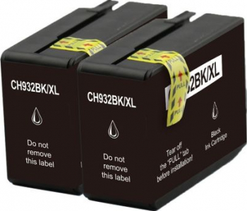 932XL Set 2 Cartuse Cerneala GraphiteK Compatibile HP 2 x 932XL - dedicate 7510 Wide Format BK+BK 
