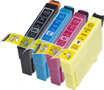 Set 4 Cartuse cerneala HQ compatibile Epson 18XL T1811BK T1812CY T1813MA T1814YE 
