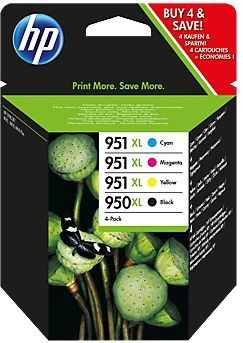 950XL Set 4 Original HP OEM 1 buc. HP 950XL Black + 3 buc. HP 951XL Cyan Magenta Yellow pentru HP Officejet PRO 8100 HP Officejet PRO 8600A 