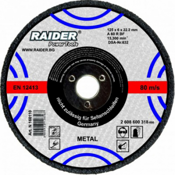 Disc pentru taiat metal Raider 160118 diametru 115 mm 