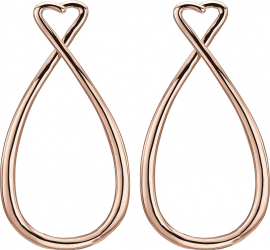 Cercei Heart Rose Gold din Argint 925 rose 