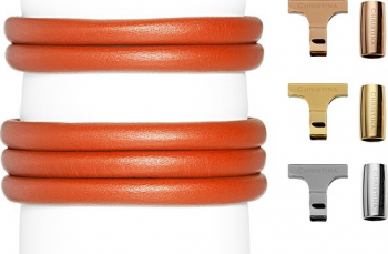 Curele de ceas / Sistem unic de prindere cu set de bratari si T-Bar / Argintiu / Christina Collect / Dimensiune 18 mm 