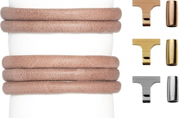 Curele de ceas / Sistem unic de prindere cu set de bratari si T-Bar / Roze / Christina Collect / Dimensiune 16 mm 