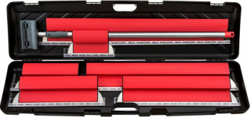 KIT Gletiere Profesionale Premium - Set Complet 6 Gletiere 25/35/45/60/80/100 cm 0.3 mm + Prelungitor 2m + Carcasa Transport 