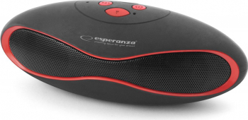 Boxa portabila Esperanza Trival Bluetooth Radio FM alimentare USB microSD slot dimensiuni 150 x 55 x 50 mm negru-rosu EP117KR-DC