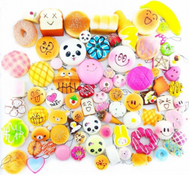 Pachet 15 piese jucarii Squishy breloc cu revenire lenta