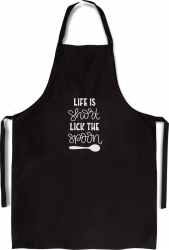 Sort de bucatarie personalizat Life is short lick the spoon 
