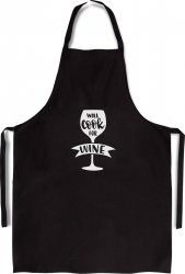 Sort de bucatarie personalizat Will cook for wine 