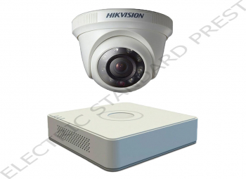 Sistem Supraveghere Video Hikvision TurboHD 720p 20m Smart IR ICR format din 1x DVR si 1x Camera 