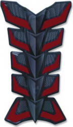 Sticker rezervor tank pad fibra carbon rosu Vicma 