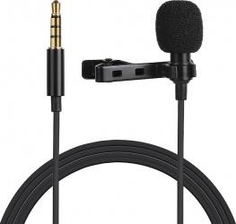 Microfon tip lavaliera pentru smartphone Puluz condenser cu conectare jack cablu 1.5 m 