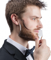 Pieptene Contur Barba and Mustata MyStyle PRO / Sablon pentru Barba and Mustata ca la Salon Transparent 