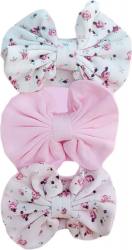 Set 3 bentite elegante alb si roz 