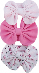Set 3 bentite elegante roz roz inchis si alb 