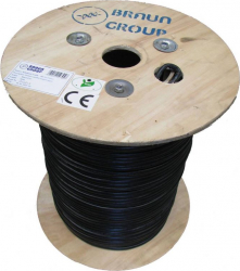 Cablu UTP Braun Group 25 perechi AWG24 CAT3 ISDN/ telefonie/date manta exterioara PVC negru 