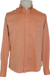 Camasa barbati oxford Newtone guler fixat cu nasturi model uni - Portocaliu deschis - 2XL 