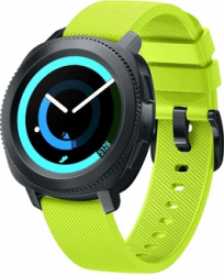 Curea Silicon Premium MTP Lime 20mm Quick Release Striatii Diagonale pentru SmartWatch 