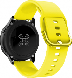 Curea Silicon Premium MTP Universala Yellow 22mm Quick Release Smooth pentru SmartWatch 