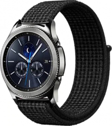 Curea Textila Premium MTP Black 22mm Quick Release pentru SmartWatch 