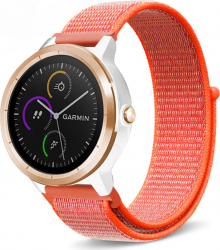 Curea Textila Premium MTP Neon Orange 22mm Quick Release pentru SmartWatch 