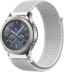 Curea Textila Premium MTP Summit White 20mm pentru Samsung Galaxy Watch 42mm 