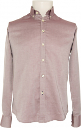 Camasa barbati Oxford Newtone guler fixat cu nasturi model uni - Bordo deschis - S 