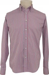 Camasa barbati Newtone guler cu nasturi model in carouri - Multicolor - 2XL 