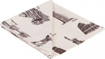 Cearceaf de pat cu elastic 2 persoane 160x200 cm Studio Casa City mix 