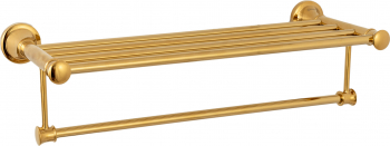 Etajera depozitare prosoape TRENDYS montare pe perete gold 